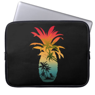 HOUSSE POUR ORDINATEUR PORTABLE COUCHER DE SOLEIL À L'ANANAS