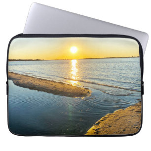 Housse Pour Ordinateur Portable Coucher de soleil sur la plage de Jones Beach NY h