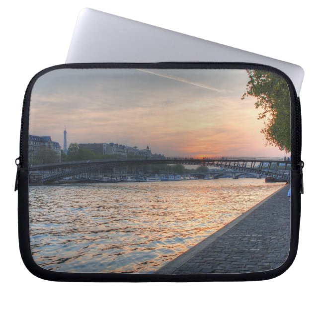 Housse Pour Ordinateur Portable Coucher de soleil sur la Seine (Devant)