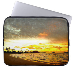 Housse Pour Ordinateur Portable Coucher de soleil sur les Maldives