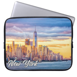 Housse Pour Ordinateur Portable Coucher de soleil sur Manhattan, New York, USA