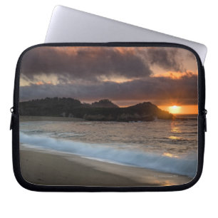 Housse Pour Ordinateur Portable Coucher du soleil à la plage de monastère, Carmel,