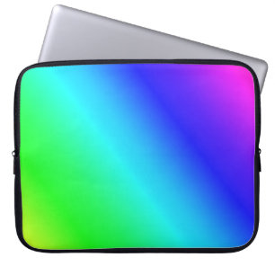 Housse Pour Ordinateur Portable Couleur Arc-en-ciel Vert bleu violet Mélange diago