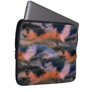 Housse Pour Ordinateur Portable Couleur orange nuages foncés texture déversoir off