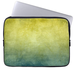 Housse Pour Ordinateur Portable Couleurs de Grunge - Jaune & Bleu
