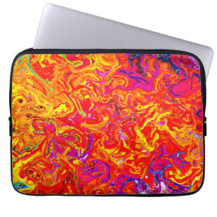 Housse Pour Ordinateur Portable Couleurs de lave en gras Conception abstraite