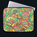 Housse Pour Ordinateur Portable Couleurs des Caraïbes Boho motif floral<br><div class="desc">Couleurs vives des Caraïbes dans ce motif floral d'inspiration boho. Les couleurs sont rose,  orange,  jaune,  bleu et turquoise.</div>