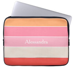 Housse Pour Ordinateur Portable Couleurs d'été personnalisées Bandes de blocs de c