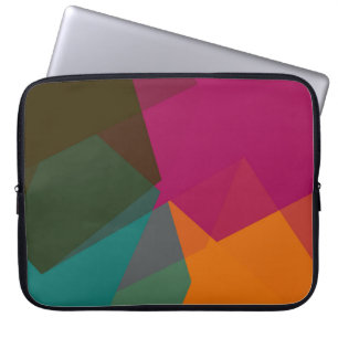 Housse Pour Ordinateur Portable Couleurs Rétro Modernes Géométrique #18