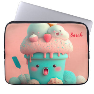 Housse Pour Ordinateur Portable Coupe de crème glacée Kawaii