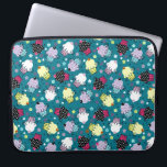 Housse Pour Ordinateur Portable Coupe de gâteau colorée Motif-Turquoise-Vert Retou<br><div class="desc">Couleur motif de petits cupcakes sur arrière - plan bleu turquoise.</div>