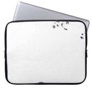 HOUSSE POUR ORDINATEUR PORTABLE COUPLE ASSIS SUR LE BANC SOUS L'ARBRE GRAYSCALE PH