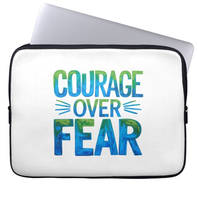 Housse Pour Ordinateur Portable Courage plutôt que la peur (Devant)