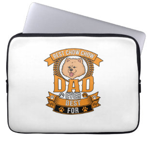 Housse Pour Ordinateur Portable Couronne d'éternité de papa Chow Dog Empreintes de
