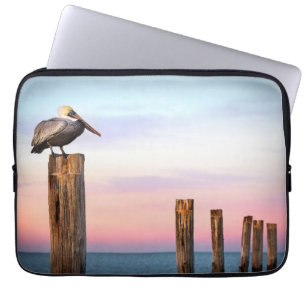 Housse Pour Ordinateur Portable Courriers et une plage du pélican   Fort Myers, l