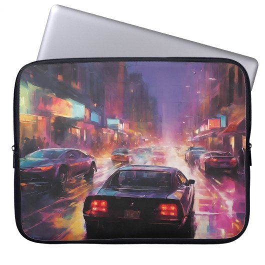 Housse Pour Ordinateur Portable Course dynamique Cityscape (Devant)
