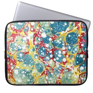 Housse Pour Ordinateur Portable Couvercle en papier marbré victorien coloré