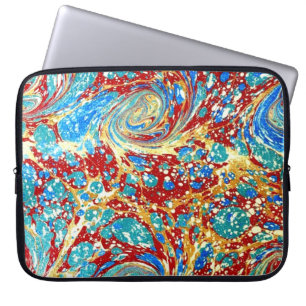 Housse Pour Ordinateur Portable Couvercle en papier marbré victorien coloré