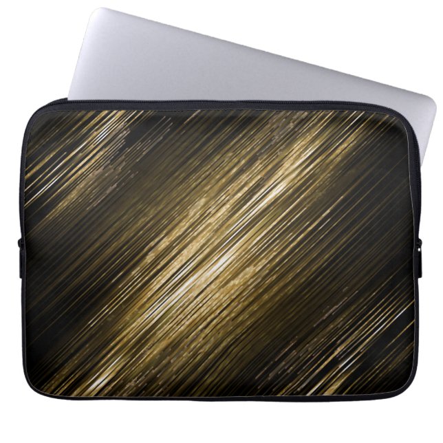 Housse Pour Ordinateur Portable couverture or et noir (Devant)