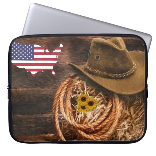 Housse Pour Ordinateur Portable Cowboy (Devant)