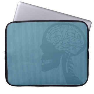 Housse Pour Ordinateur Portable crâne bleu