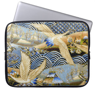 Housse Pour Ordinateur Portable Crane japonaise personnalisée