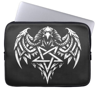 Housse Pour Ordinateur Portable Crâne Pentagramme Tribal par BurnsInhell