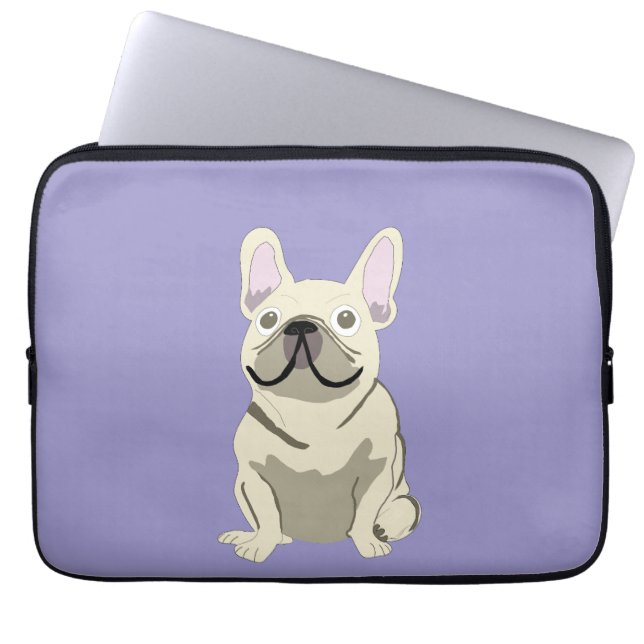 Housse Pour Ordinateur Portable Cream French Bulldog,  (Devant)