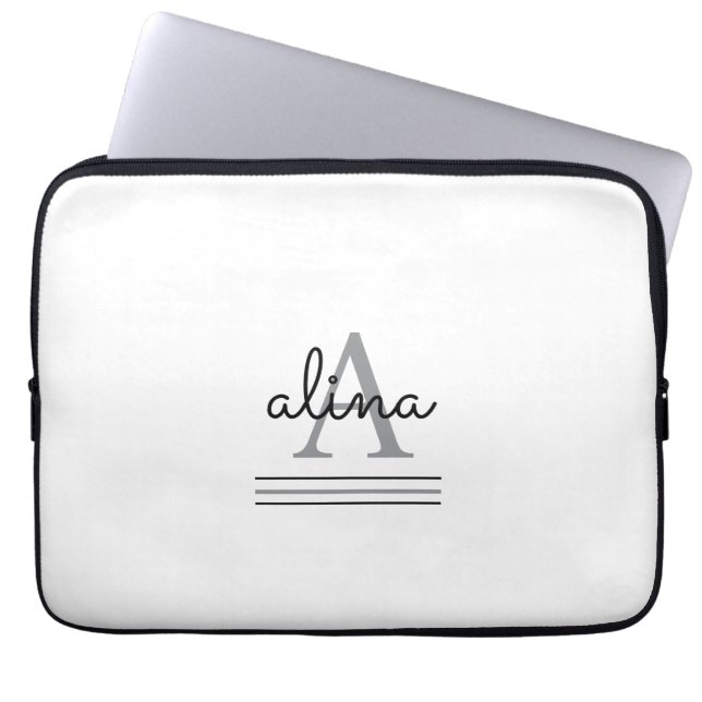 Housse Pour Ordinateur Portable Create Your Own Personalize Monogram (Devant)