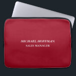 Housse Pour Ordinateur Portable Creative Carmine rouge minimaliste classique itali<br><div class="desc">Ce modèle peut être customisé pour répondre à tous les besoins personnels.</div>