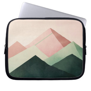Housse Pour Ordinateur Portable Crête Pastel – Paysage Montagneux Géométrique #1