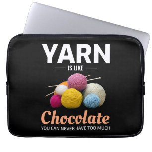 Housse Pour Ordinateur Portable Crochet Crochet Tricot chocolat Crochet