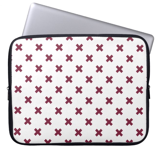 Housse Pour Ordinateur Portable Crochets Mulberry sur blanc (Devant)