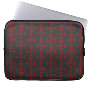 Housse Pour Ordinateur Portable Croix avec ornement rouge