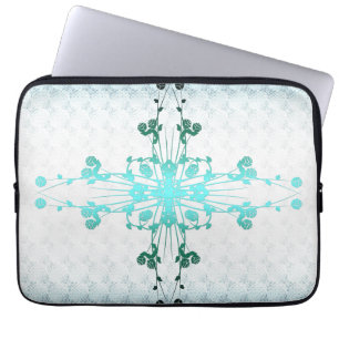 Housse Pour Ordinateur Portable Croix de fleur