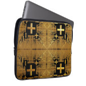 Housse Pour Ordinateur Portable Croix d'or fractée (Devant droit)
