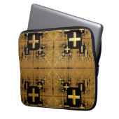 Housse Pour Ordinateur Portable Croix d'or fractée (devant gauche)