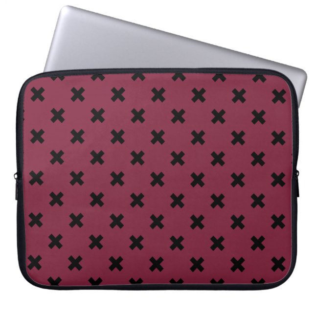 Housse Pour Ordinateur Portable Croix noire sur mûrier (Devant)