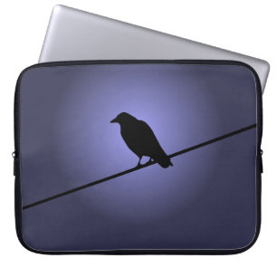 Housse Pour Ordinateur Portable Crow sur fil de téléphone