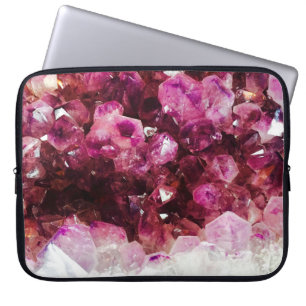 Housse Pour Ordinateur Portable Cryaméthyste minéral pourpre