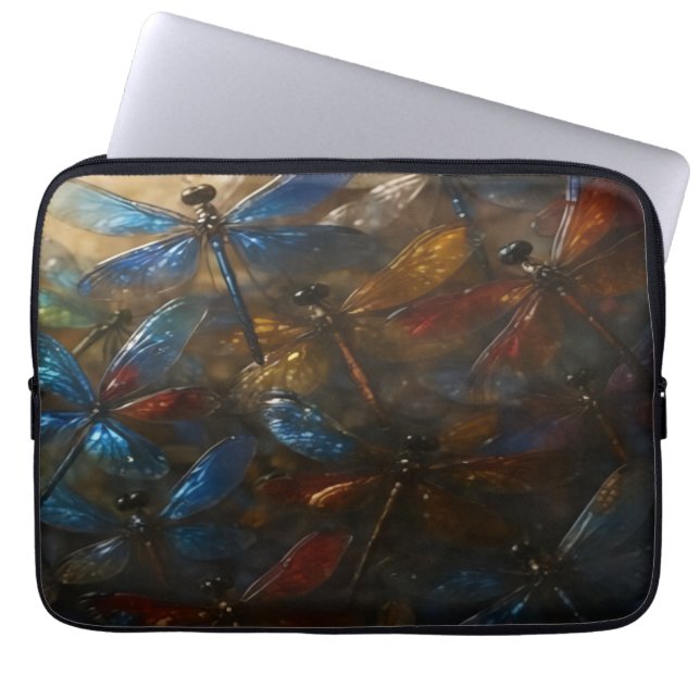 Housse Pour Ordinateur Portable Crystal Dragonflies Laptop Sleeve (Devant)