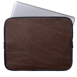 Housse Pour Ordinateur Portable Cuir de brun foncé