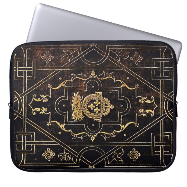 Housse Pour Ordinateur Portable Cuir et or tombés (Devant)