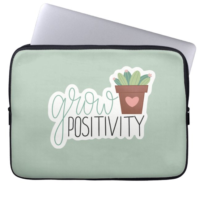 Housse Pour Ordinateur Portable Cultiver la Positivité - Conception de Calligraphi (Devant)