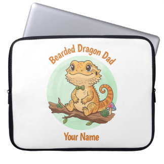 Housse Pour Ordinateur Portable Custom Bearded Dragon Dad Laptop Sleeve