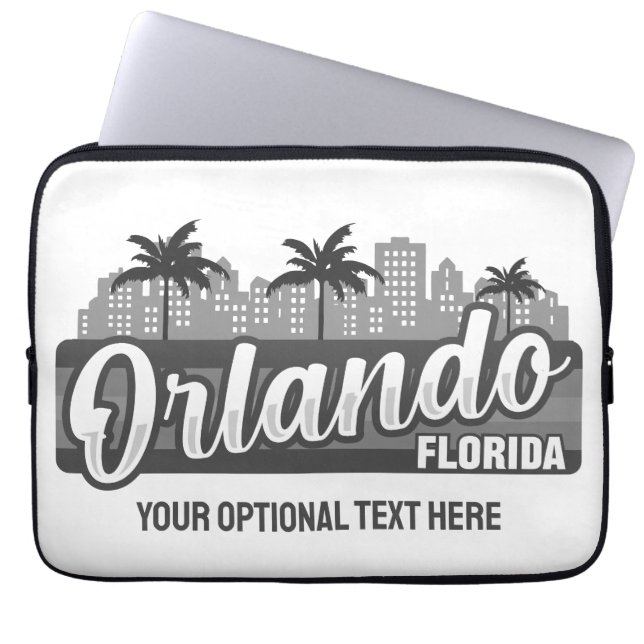 Housse Pour Ordinateur Portable Custom Text Orlando Florida (Devant)