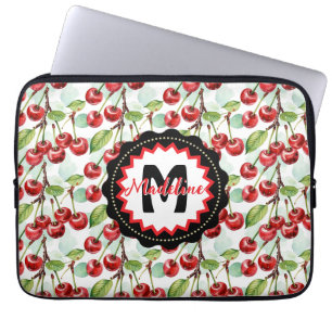 Housse Pour Ordinateur Portable Cute Aquarelle Cerisier Motif personnalisé