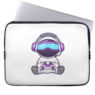 Housse Pour Ordinateur Portable Cute Astronaut Jouer VR Game Cartoon