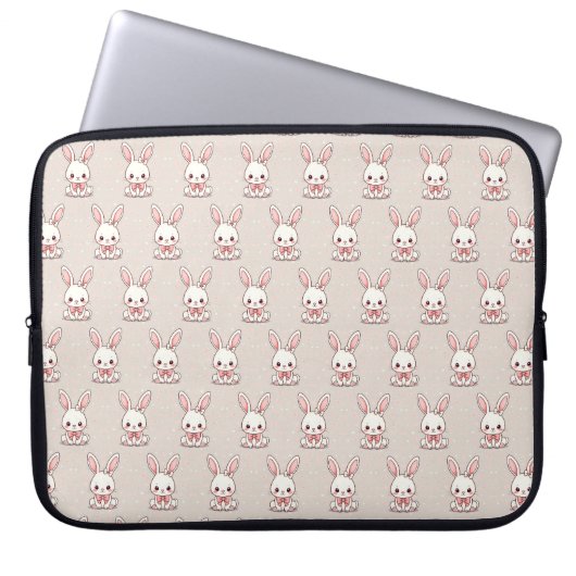 Housse Pour Ordinateur Portable Cute bunny laptop case (Devant)