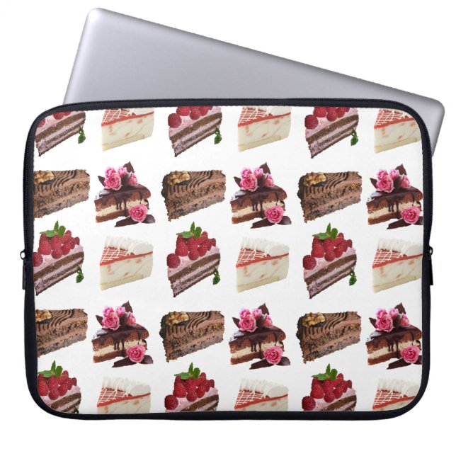 Housse Pour Ordinateur Portable Cute Cakes Lovers Desserts Pattern Quirky (Devant)